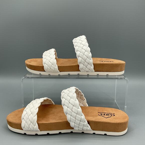 NEW Cliffs by White Mountain Women’s Truly Slide Sandals White Size 7.5 - Picture 2 of 10